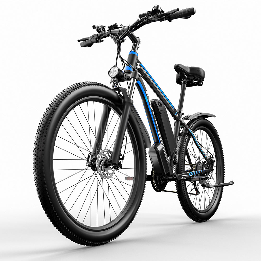 EU Stock Warehouse E8 -29-inch 1 Motor 48V 17.5AH Black Blue Electric Mountain Bike Free shipping