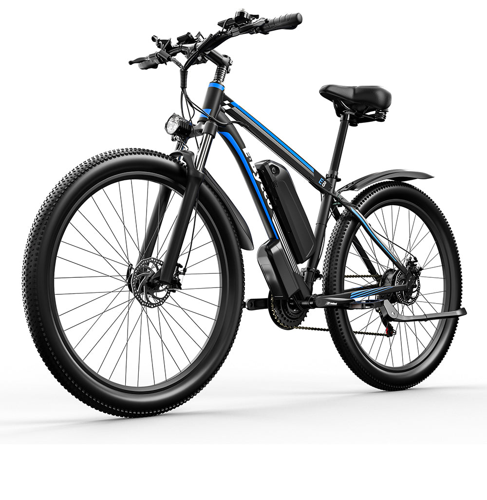 EU Stock Warehouse E8 -29-inch 1 Motor 48V 17.5AH Black Blue Electric Mountain Bike Free shipping