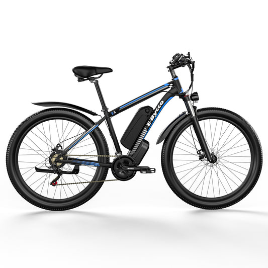 EU Stock Warehouse E8 -29-inch 1 Motor 48V 17.5AH Black Blue Electric Mountain Bike Free shipping