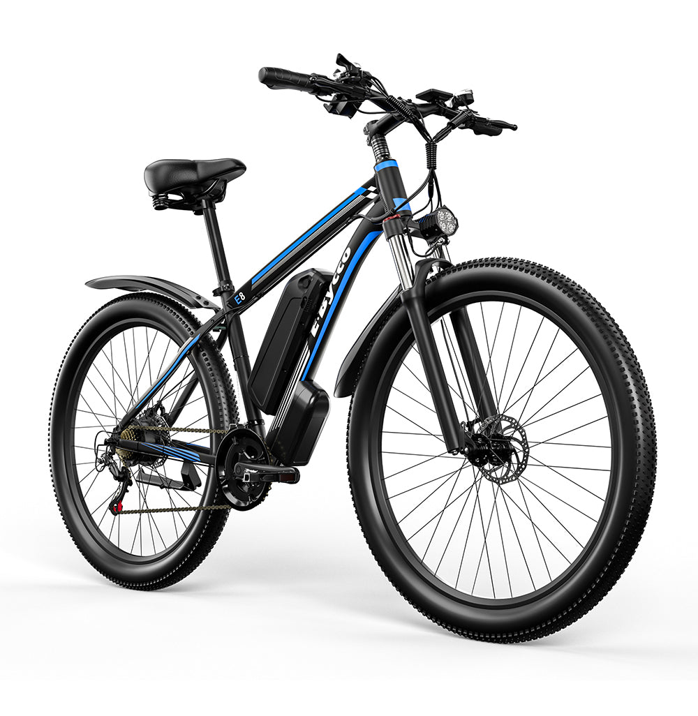 EU Stock Warehouse E8 -29-inch 1 Motor 48V 17.5AH Black Blue Electric Mountain Bike Free shipping