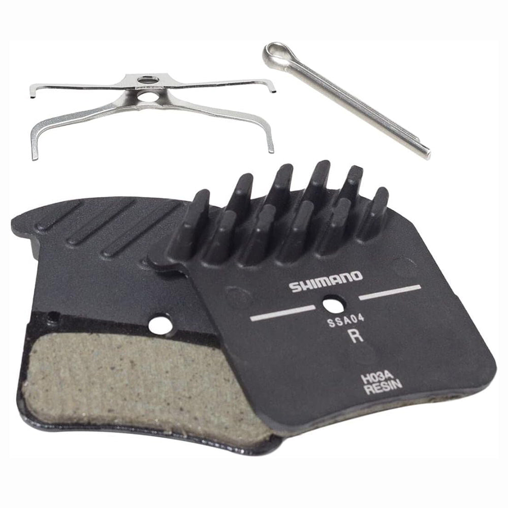 Shimano H03A Resin Disc Brake Pads and Spring with Fins